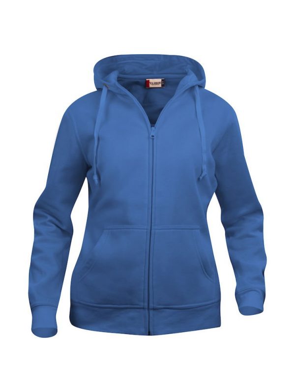 Hoodie basic dames vest met rits 021035 Clique kobalt blauw