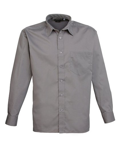 PW200 overhemd donker grijs (dark grey) borduren met logo of tekst