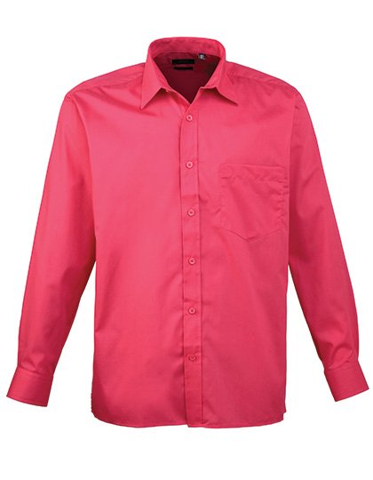 PW200 overhemd fel roze (hot pink) borduren met logo of tekst