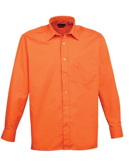 PW200 overhemd oranje (orange) borduren met Logo of tekst
