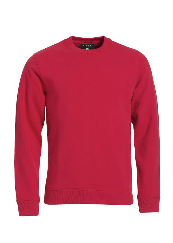 021040 Classic Sweater rood met logo borduren